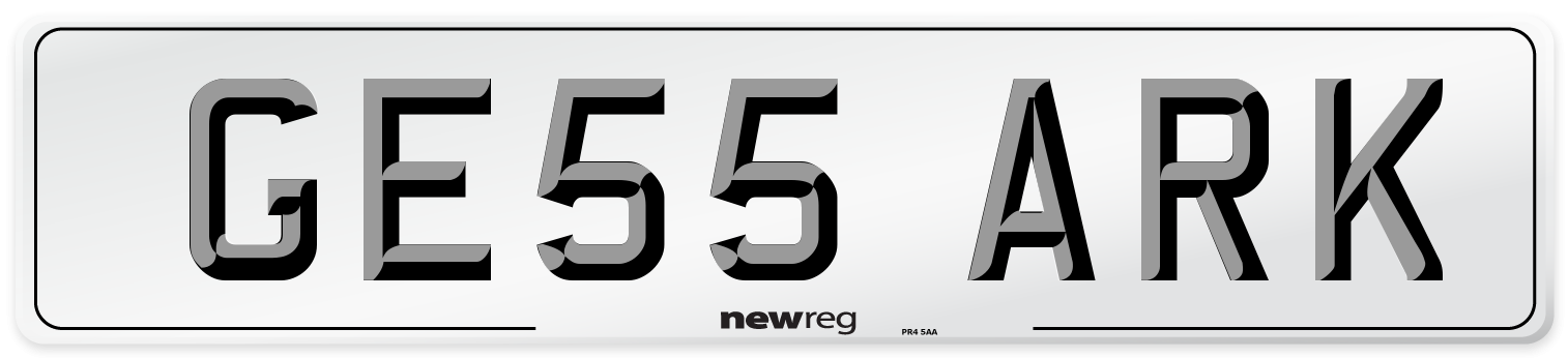 GE55 ARK Number Plate from New Reg